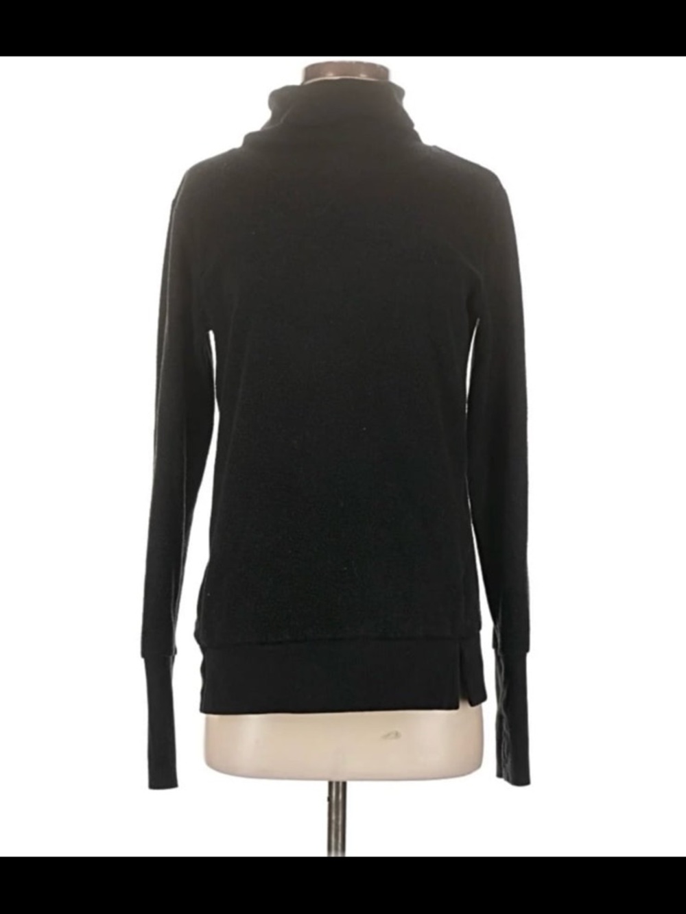 ALO Yoga Black Cowl Neck Long-Sleeve Pullover